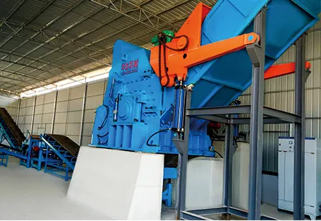 Scrap crushing line